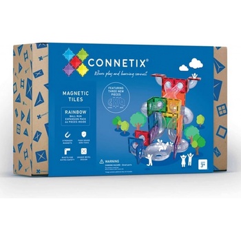 Connetix Rainbow Ball Run Expansion Pack 66 ks