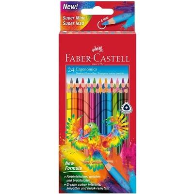 Faber-Castell Цветни моливи Triangular, 24 цвята (1015120296)