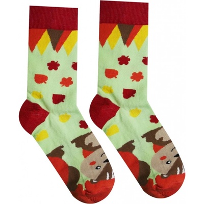 Hesty Socks ponožky Veverička hnedo-zelené