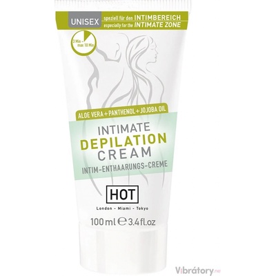 Unisex depilační krém s Aloe Vera a Jojobovým olejem Hot Intimate Depilation Cream 100 ml