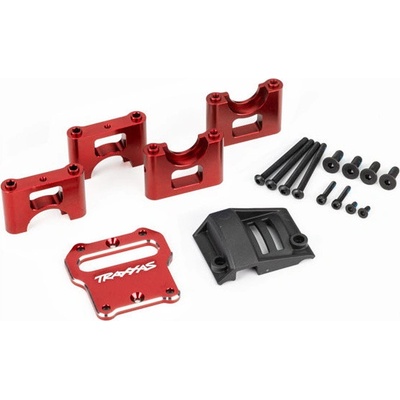 Traxxas 1:8 Sledge 4WD TQi: Loôžko centrálneho diferenciálu hliníkové červeno eloxované