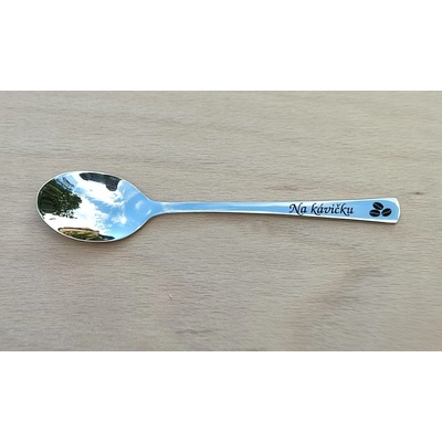 Kigler nerezová lžička na kávu a čaj 13,8 cm s gravírováním