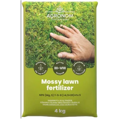 Seklos Тор за премахване на мъх в тревните площи Mossy Lawn Fertilizer - 4 кг