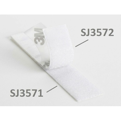 3M Hook & Loop™ SJ3572, biely, háčiky 25 mm - metráž (1dm=10cm)