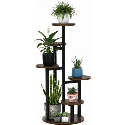 Springos Kovový stojan na květiny GA0219 86 cm tmavě hnědý – Zboží Dáma