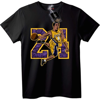 NOONEBRAND Тениска Lakers 8 & 24 - Баскетбол - L, Black