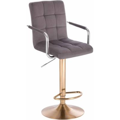 LuxuryForm Design Verona Velur na zlatom tanieri tmavo šedá