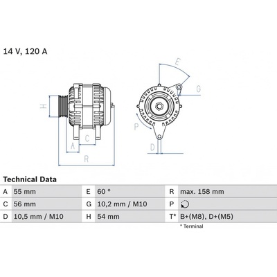 Alternátor BOSCH 0 986 044 410
