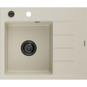 Mexen Ben гранитна кухненска мивка с 1 отделение с отцедник, лява 600 x 500 mm, (6522605000-69-B)