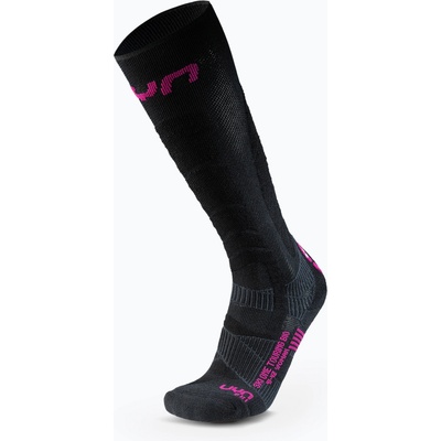 UYN Дамски скиорски чорапи UYN Ski Touring One Bio black/pink yarrow