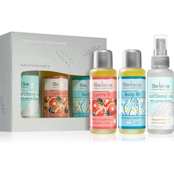 Saloos Bio Body And Massage Oils Body Fit & Lymfa Fit & Magnesium подаръчен комплект за спортисти