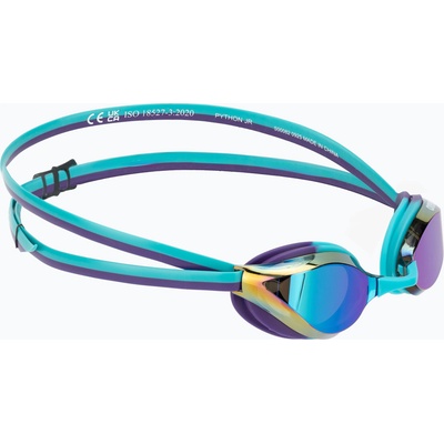 Детски очила за плуване Arena Python Mirror Jr emerald/peacock/plum
