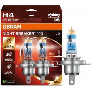 Osram Night Breaker Laser H4 P43T 12V 60/55W 64193NB200-HCB 2 ks