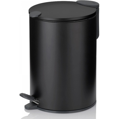 Kela Кош за отпадъци с педал Mats - черен - 3 л (KELA 23614)
