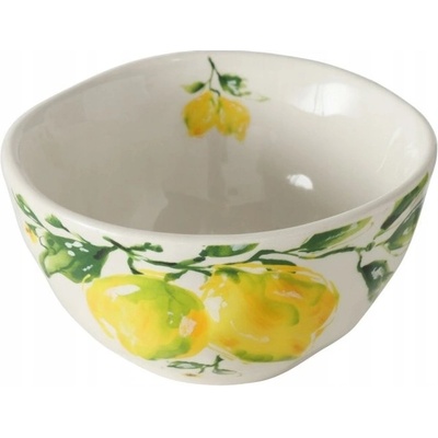 Boltze Keramická miska na polévku stylový vzor citronu 500 ml 8 X 14 cm