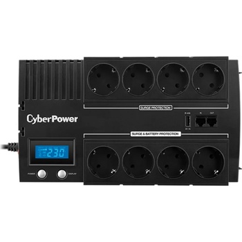 CyberPower Десктоп енергоспестяващ UPS с AVR и LCD дисплей, 1000VA/600W, 8x Schukо (BR1000ELCD)