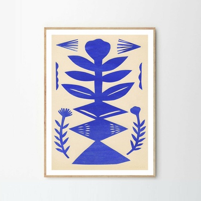 Moikka Plagát Blue Paper Cut by Anne Laval 70x100