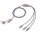 TROIKA Кабел за зареждане 3 в 1, 1 м, TROIKA "Trident", сив CBL30/GY (CBL30/GY)