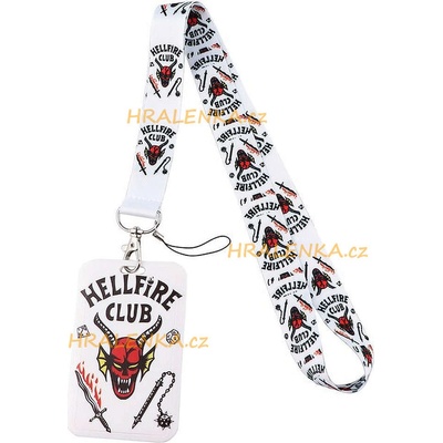Šňůrka na krk 22530 s cedulkou světlá Stranger Things