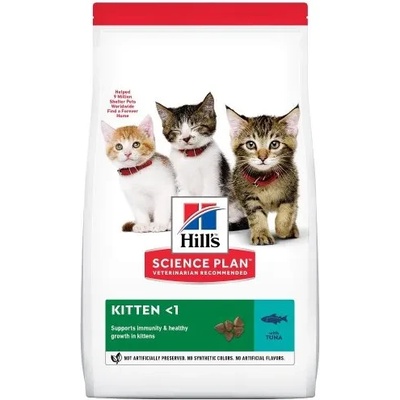 Hill's Hill’s Science Plan FELINE KITTEN TUNA - Пълноценна храна за котенца от 3 седмици до 12 месеца, както и за бременни/кърмещи котки, с риба тон, 1.5 кг