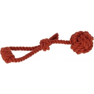 Kerbl Pet koule se smyčkou bavlněná hnědá 34 cm