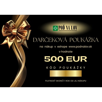 Elektronická darčeková poukážka na nákup tovaru v hodnote 500 €