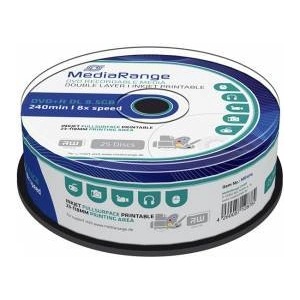 MediaRange DVD+R MediaRange Dual Layer 240мин. /8.5Gb 8X (Printable) - 25 бр. в шпиндел