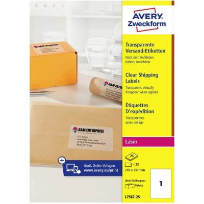 Avery-Zweckform L7567-25 poylesterová fólie transparentní 210 x 297 mm 25 ks