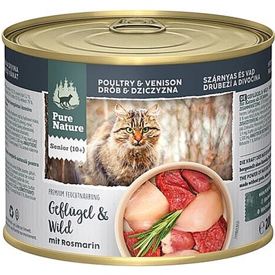 Pure Nature Cat Senior Hydinová a Zverina 200 g