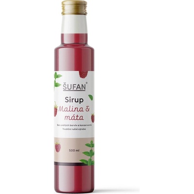 Šufan Malinový sirup s mátou 500 ml