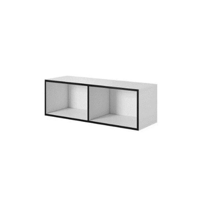 Cama meble Cama отворен шкаф за съхранение ROCO RO2 112/37/37 бял/черен (RO2 BI/CZ)