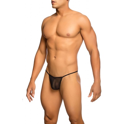 MOB Sheer T-Back Thong Black