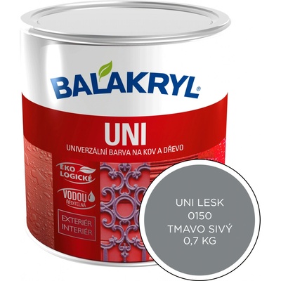 Balakryl Uni lesk 0,7 kg tmavo sivý