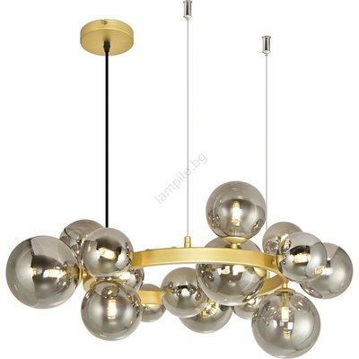 - LED Пендел MILLA 15xG9/3W/230V златист/опушен (BG1834)