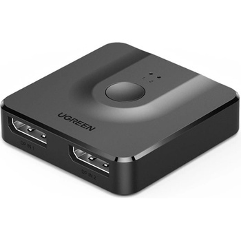 UGREEN Разклонител на сигнал Ugreen CM430 2x DisplayPort (вход) към 1x DisplayPort (изход) 4K / 1080p превключвател черен (60622) (60622)