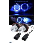 Комплект от 2 броя LED крушки Angel Eyes ангелски очи 12V-24V цвят син за BMW с Canbus без грешки