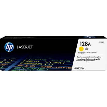 HP Оригинална тонер касета за LaserJet 128A, цвят жълт (CE322A)