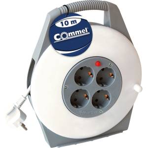 Commel Кабелна макара Commel - 0890, 10 m, 4 контакта, IP20, H05VV-F 3G1mm2 (0890)