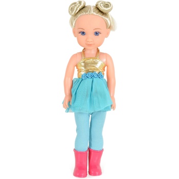 Moni Кукла Moni Toys - Със синя рокля, 36 cm (109303)