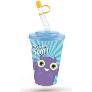Titiz Plastik TZ-AP-9127-Детска чаша с капаче и сламка 400ml (0130300)