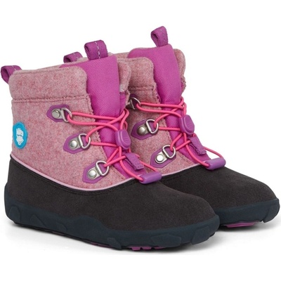 Affenzahn MINIMAL MIDBOOT WOOL BIRD PINK/GREY