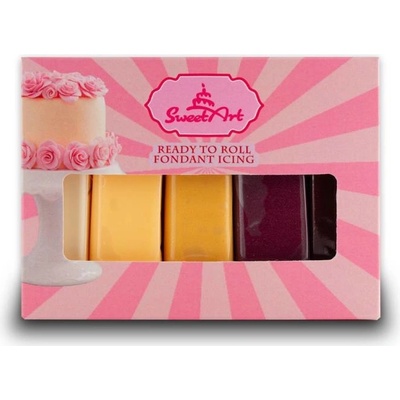 SweetArt potahovací a modelovací hmoty vanilkové Natural mix 5 x 100 g