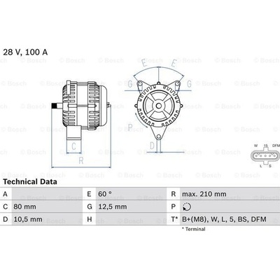 Generátor BOSCH 0 986 048 110
