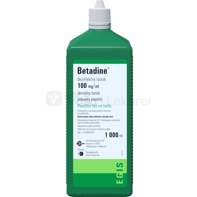 Betadine dezinfekčný roztok 100 mg/ml sol.der.1 x 1000 ml