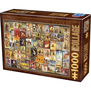 D-Toys - Puzzle Vintage Collage - Bicycle - 1 000 piese