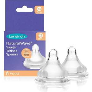 Lansinoh Комплект биберони Lansinoh - NaturalWave, 2 броя, 0+ месеца, бавен поток (L-75701) - ozone