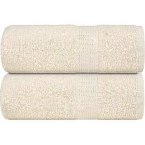 vidaXL Кърпи за гости FROGN 2 бр. кремави 30x50 см 360 г/м2 (136995)