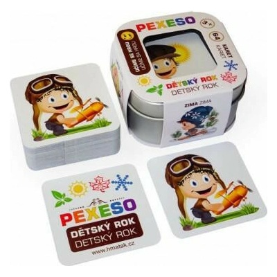 Teddies Pexeso dětský rok voděodolné 64 karet
