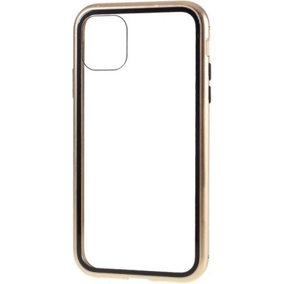 AppleKing celé telefón z tvrdeného skla s kovovém rámčekom iPhone 11 Pro - zlaté