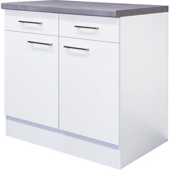 Flex-Well Kuchynská skrinka Joelina spodná, zásuvky + dvierka, 80 x 86 x 57,1 cm